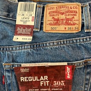 Levi’s 505 regular fit.38x34